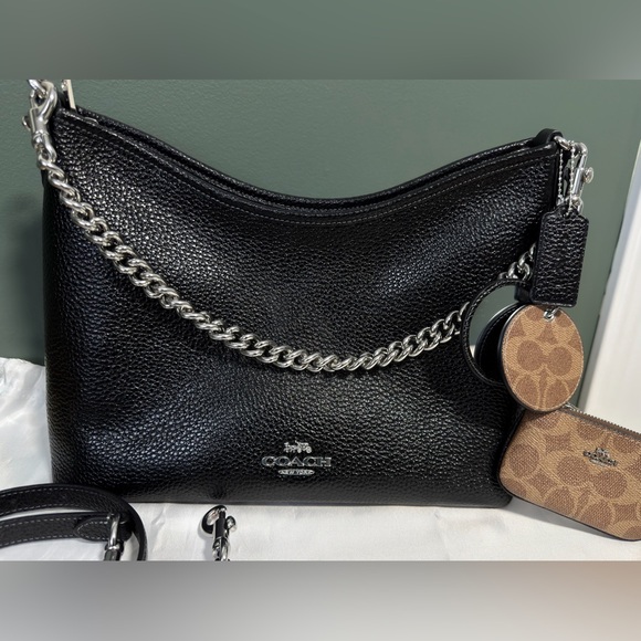 Coach Laurel Shoulder Bag with Pouch & Chain - Picture 2 of 5